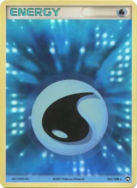 Carte Pokémon Énergie Eau 105/108, extension EX Gardiens du Pouvoir