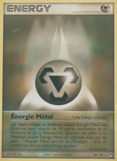 Carte Pokémon Énergie Métal 088/108, extension EX Gardiens du Pouvoir