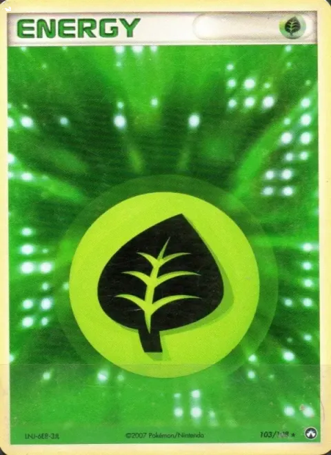 Carte Pokémon Énergie Plante 103/108, extension EX Gardiens du Pouvoir