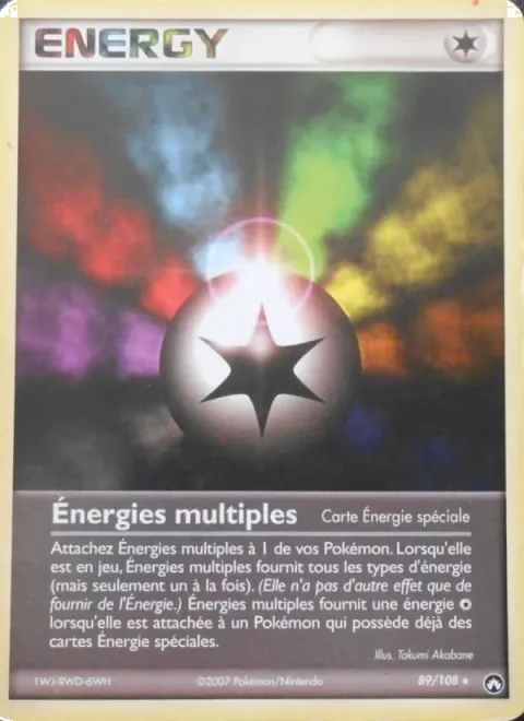 Carte Pokémon Énergies multiples 089/108, extension EX Gardiens du Pouvoir