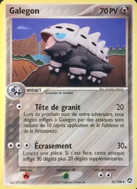 Carte Pokémon Galegon 032/108, extension EX Gardiens du Pouvoir