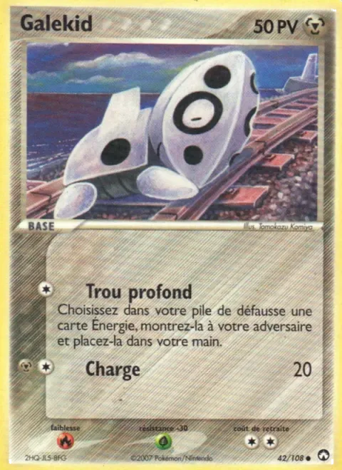 Carte Pokémon Galekid 042/108, extension EX Gardiens du Pouvoir
