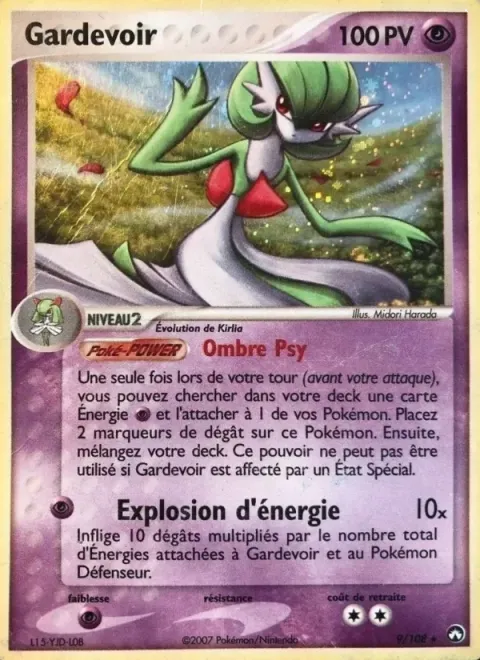 Carte Pokémon Gardevoir 009/108, extension EX Gardiens du Pouvoir