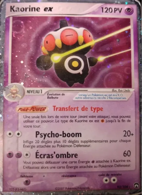 Carte Pokémon Kaorine ex 093/108, extension EX Gardiens du Pouvoir