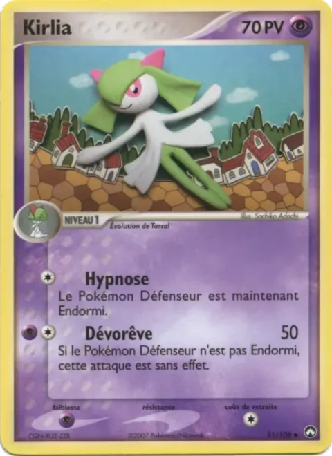 Carte Pokémon Kirlia 031/108, extension EX Gardiens du Pouvoir