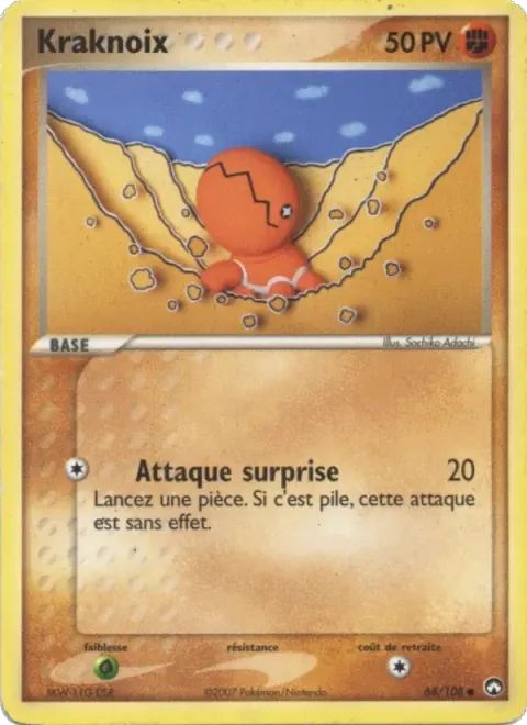 Carte Pokémon Kraknoix 068/108, extension EX Gardiens du Pouvoir