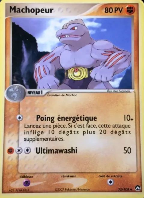 Carte Pokémon Machopeur 033/108, extension EX Gardiens du Pouvoir