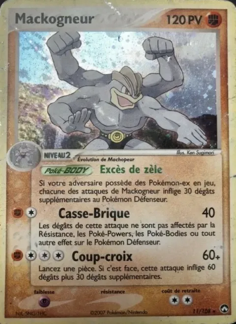 Carte Pokémon Mackogneur 011/108, extension EX Gardiens du Pouvoir