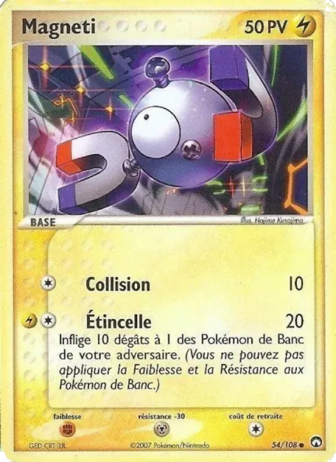 Carte Pokémon Magnéti 054/108, extension EX Gardiens du Pouvoir