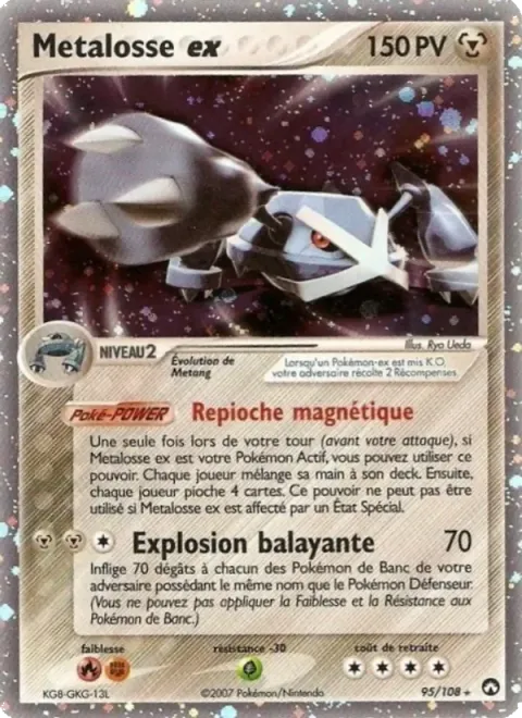 Carte Pokémon Metalosse ex 095/108, extension EX Gardiens du Pouvoir