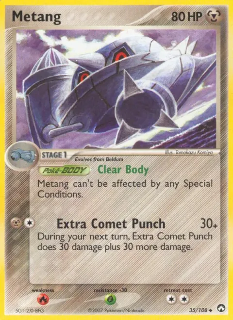 Carte Pokémon Métang 035/108, extension EX Gardiens du Pouvoir