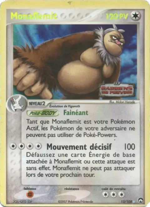 Carte Pokémon Monaflèmit 013/108, extension EX Gardiens du Pouvoir