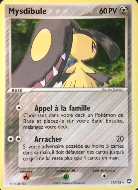 Carte Pokémon Mysdibule 017/108, extension EX Gardiens du Pouvoir