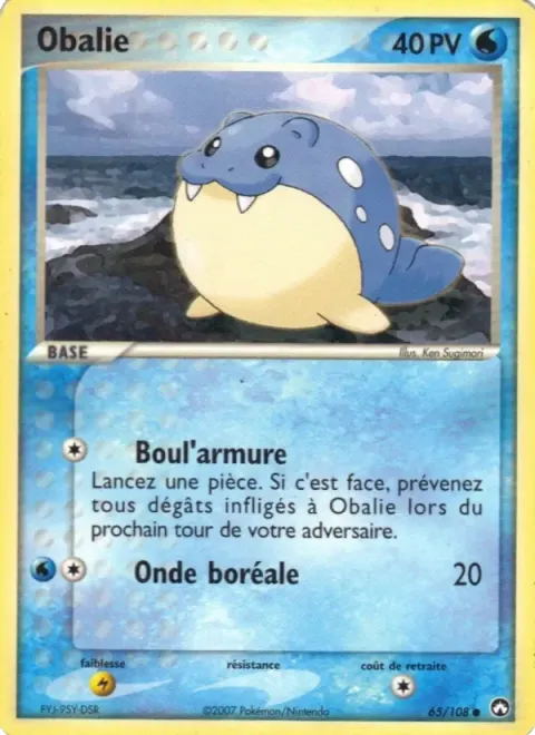 Carte Pokémon Obalie 065/108, extension EX Gardiens du Pouvoir