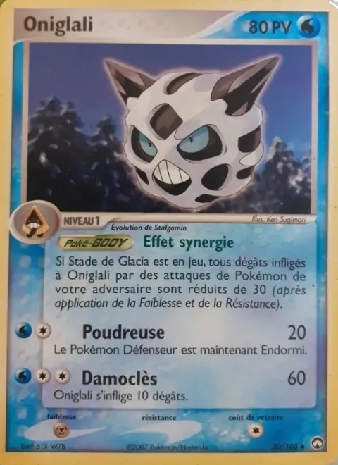 Carte Pokémon Oniglali 030/108, extension EX Gardiens du Pouvoir