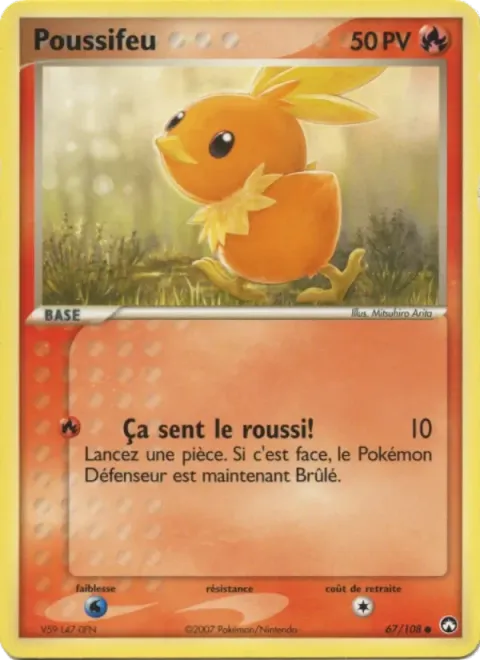 Carte Pokémon Poussifeu 067/108, extension EX Gardiens du Pouvoir