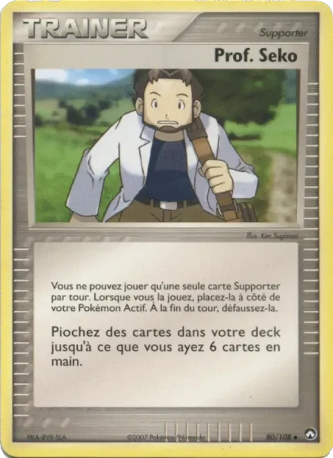 Carte Pokémon Prof. Seko 080/108, extension EX Gardiens du Pouvoir