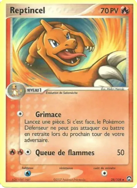 Carte Pokémon Reptincel 028/108, extension EX Gardiens du Pouvoir