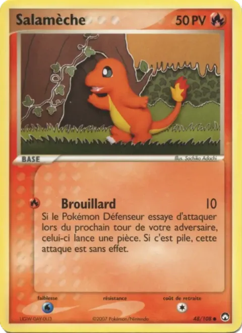 Carte Pokémon Salamèche 048/108, extension EX Gardiens du Pouvoir
