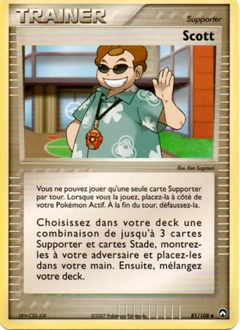 Carte Pokémon Scott 081/108, extension EX Gardiens du Pouvoir