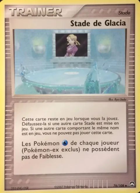 Carte Pokémon Stade de Glacia 076/108, extension EX Gardiens du Pouvoir