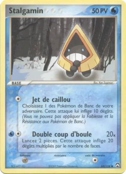 Carte Pokémon Stalgamin 064/108, extension EX Gardiens du Pouvoir