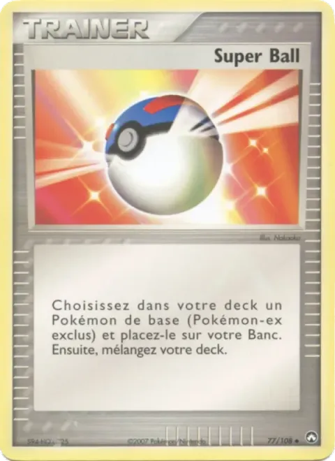 Carte Pokémon Super Ball 077/108, extension EX Gardiens du Pouvoir