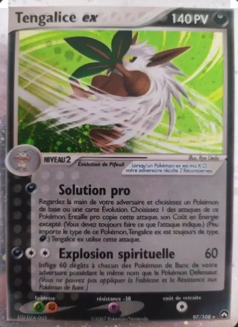 Carte Pokémon Tengalice ex 097/108, extension EX Gardiens du Pouvoir