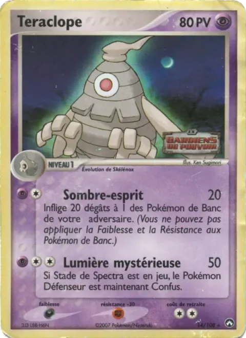 Carte Pokémon Téraclope 014/108, extension EX Gardiens du Pouvoir