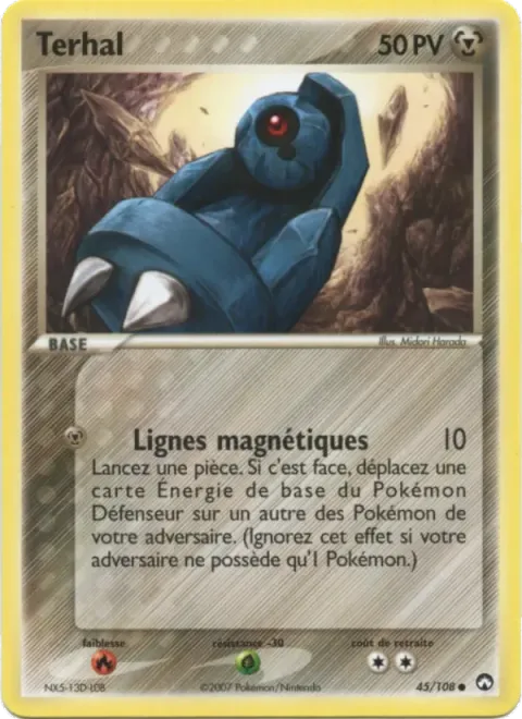 Carte Pokémon Terhal 045/108, extension EX Gardiens du Pouvoir