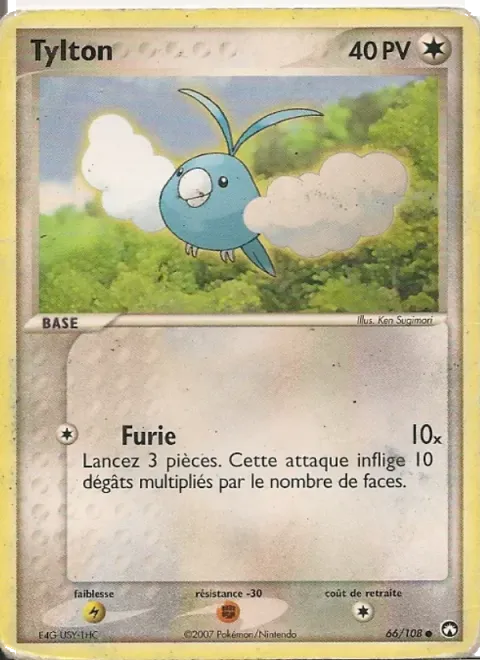Carte Pokémon Tylton 066/108, extension EX Gardiens du Pouvoir