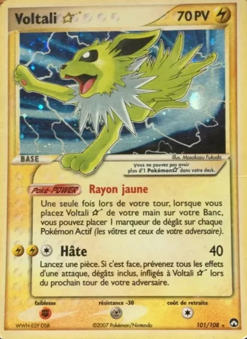 Carte Pokémon Voltali ☆ 101/108, extension EX Gardiens du Pouvoir