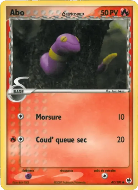 Carte Pokémon Abo δ 047/101, extension EX Île des Dragons