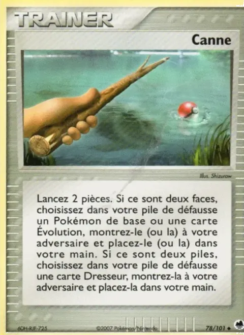 Carte Pokémon Canne 078/101, extension EX Île des Dragons