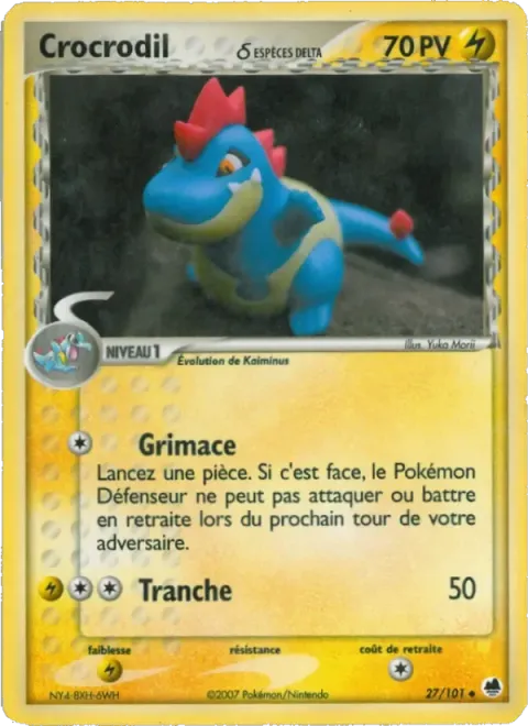 Carte Pokémon Crocrodil δ 027/101, extension EX Île des Dragons