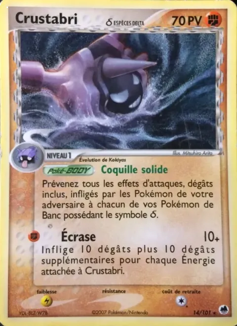 Carte Pokémon Crustabri δ 014/101, extension EX Île des Dragons