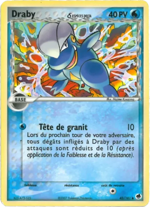 Carte Pokémon Draby δ 043/101, extension EX Île des Dragons