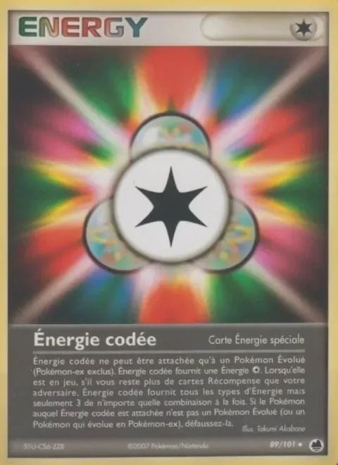 Carte Pokémon Énergie codée 089/101, extension EX Île des Dragons