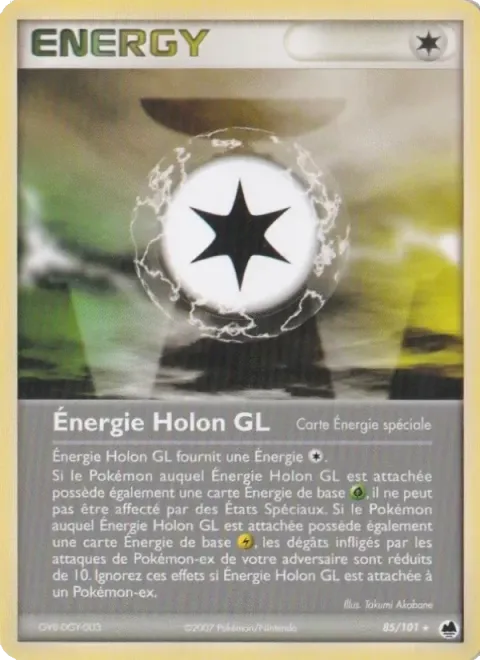 Carte Pokémon Énergie Holon GL 085/101, extension EX Île des Dragons