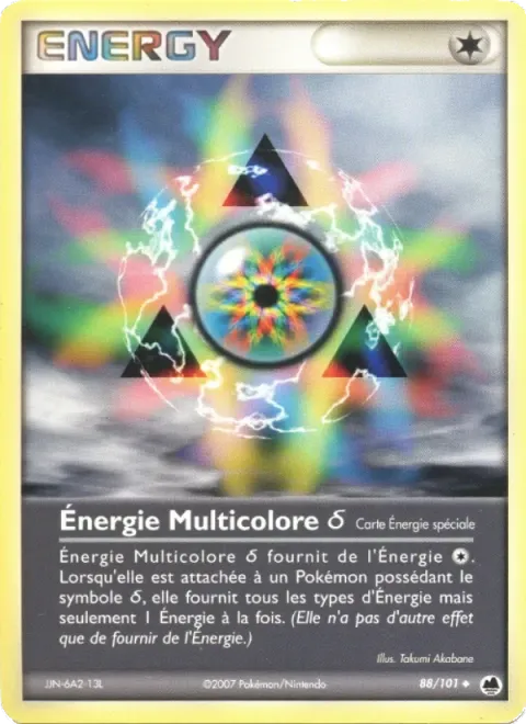 Carte Pokémon Énergie Multicolore δ 088/101, extension EX Île des Dragons