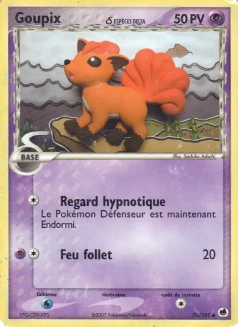 Carte Pokémon Goupix δ 070/101, extension EX Île des Dragons