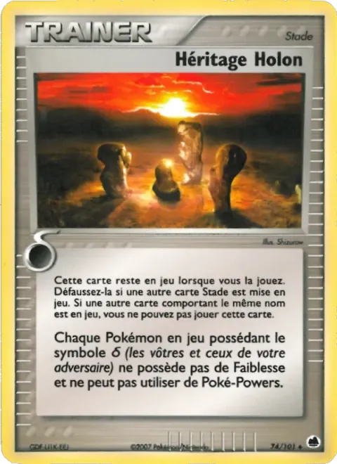 Carte Pokémon Héritage Holon 074/101, extension EX Île des Dragons