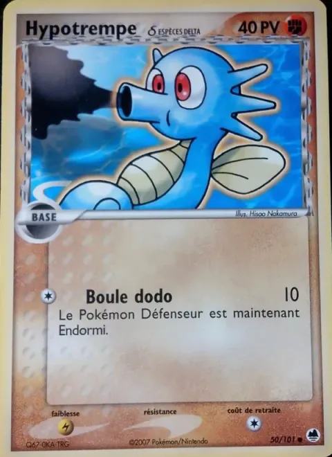 Carte Pokémon Hypotrempe δ 050/101, extension EX Île des Dragons