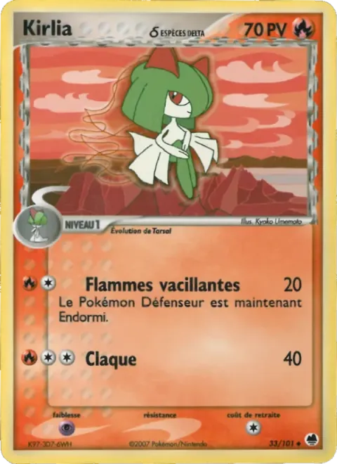 Carte Pokémon Kirlia δ 033/101, extension EX Île des Dragons