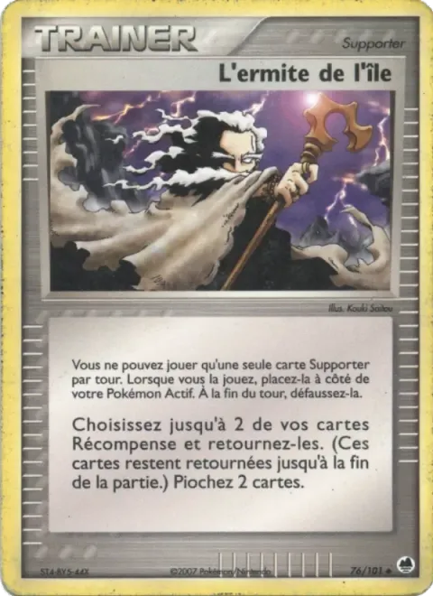 Carte Pokémon L’ermite de l’île 076/101, extension EX Île des Dragons