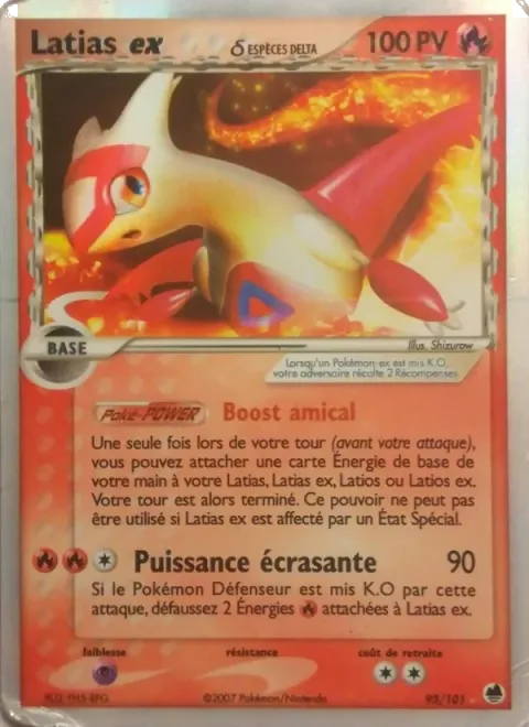 Carte Pokémon Latias ex δ 095/101, extension EX Île des Dragons