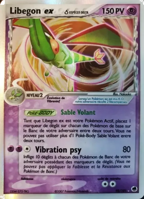 Carte Pokémon Libegon ex δ 092/101, extension EX Île des Dragons