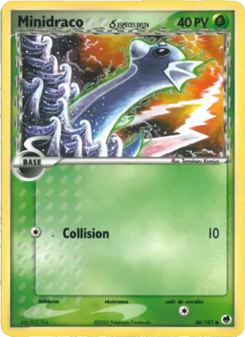 Carte Pokémon Minidraco δ 046/101, extension EX Île des Dragons