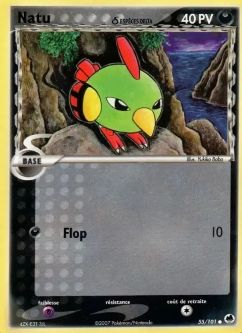 Carte Pokémon Natu δ 055/101, extension EX Île des Dragons