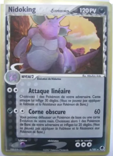 Carte Pokémon Nidoking δ 006/101, extension EX Île des Dragons